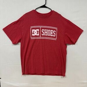 DC Shoes Graphic T-Shirt Men's XL Red Skateboarding Logo Tee